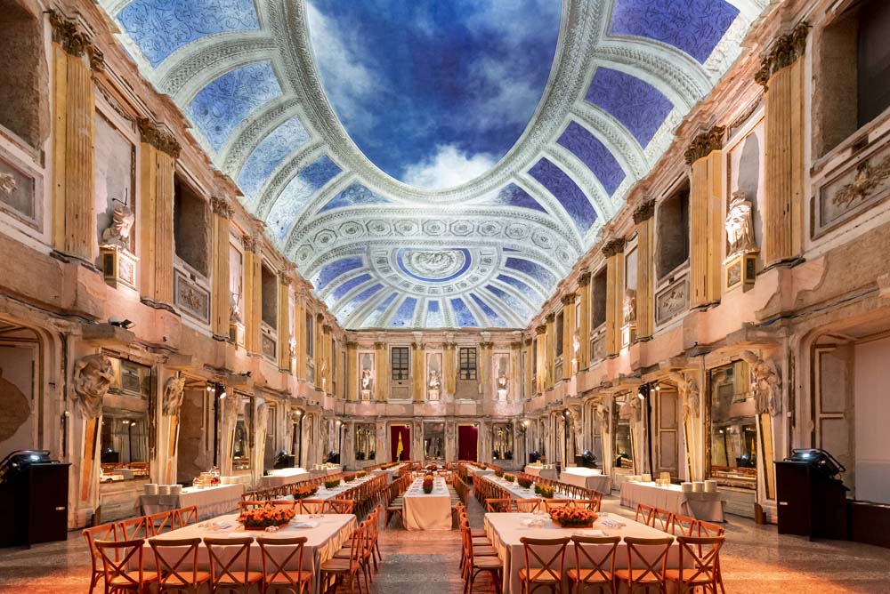 loro-piana-evento-cena-delle-mozzarelle-location-palazzo-reale loro-piana-cena-delle-mozzarelle-sala-cariatidi